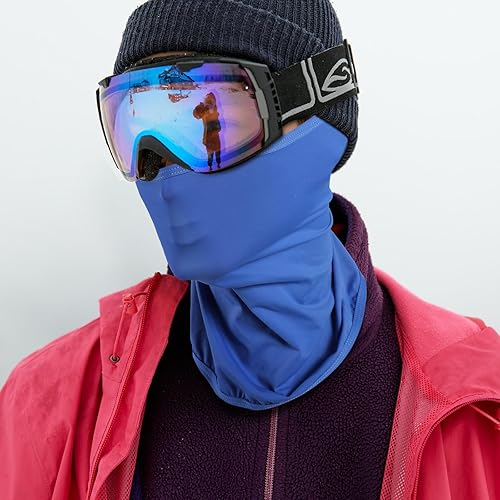 Miniatura 26 de Achiou - Pasamontañas con protección UV, seda de hielo, para hombres y mujeres, capucha para ciclismo, escalar, correr Negro,Negro