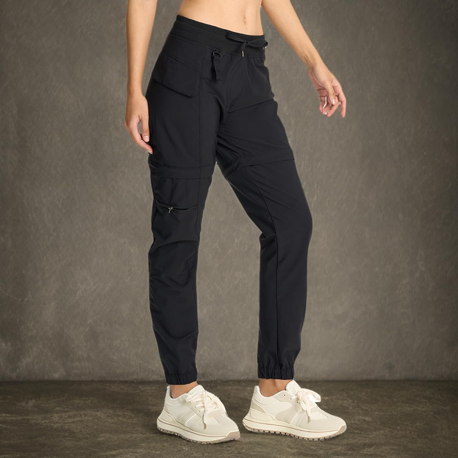 smawell Women's Hiking Pants Convertible Lightweight Zip-Off Outdoor Pants Quick Dry Joggers with Pocket - Image 7