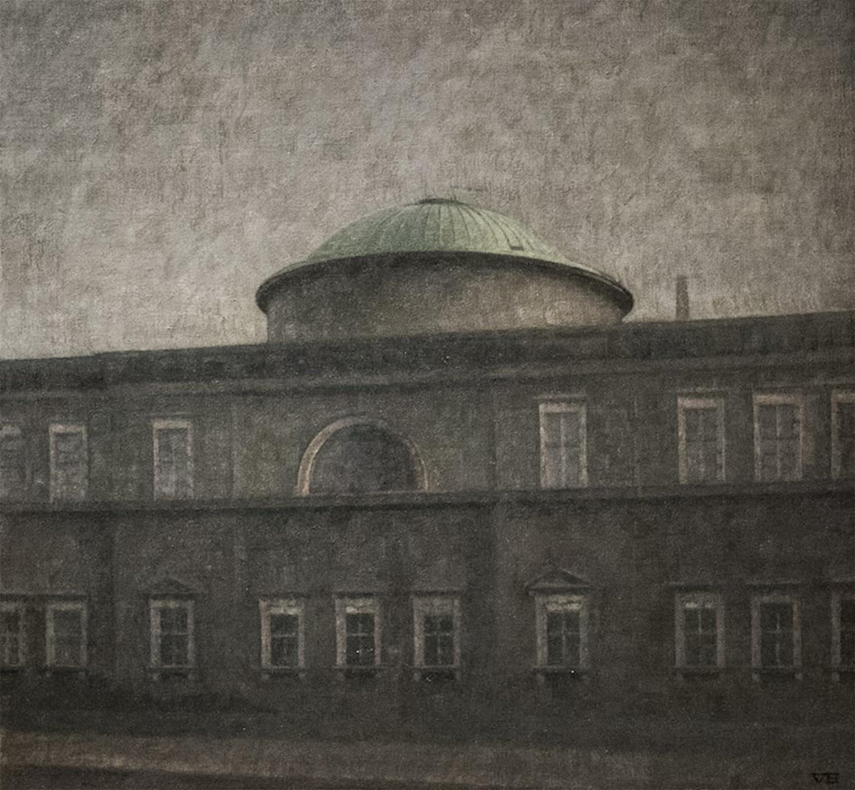 POSTERIIk Vintage Print Pop Art Landscape Artwork the Royal Church in Copenhagen by Vilhelm Hammershoi Art Prints for Office Home Decor 60x90cm