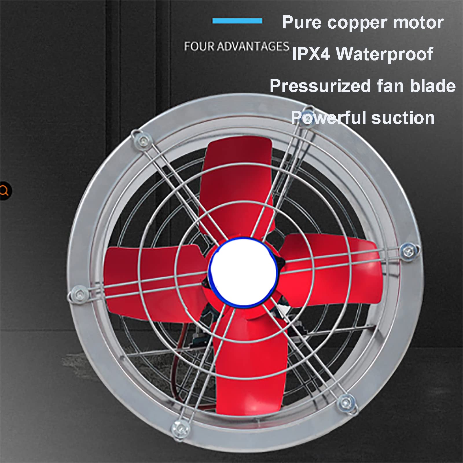 Extractor de Pintura de 10 Pulgadas para Cabina de pulverización, Ventilador axial cilíndrico de 1400 r/min, 220 V, para Montaje en Pared, para Cocina, almacén, Industria.