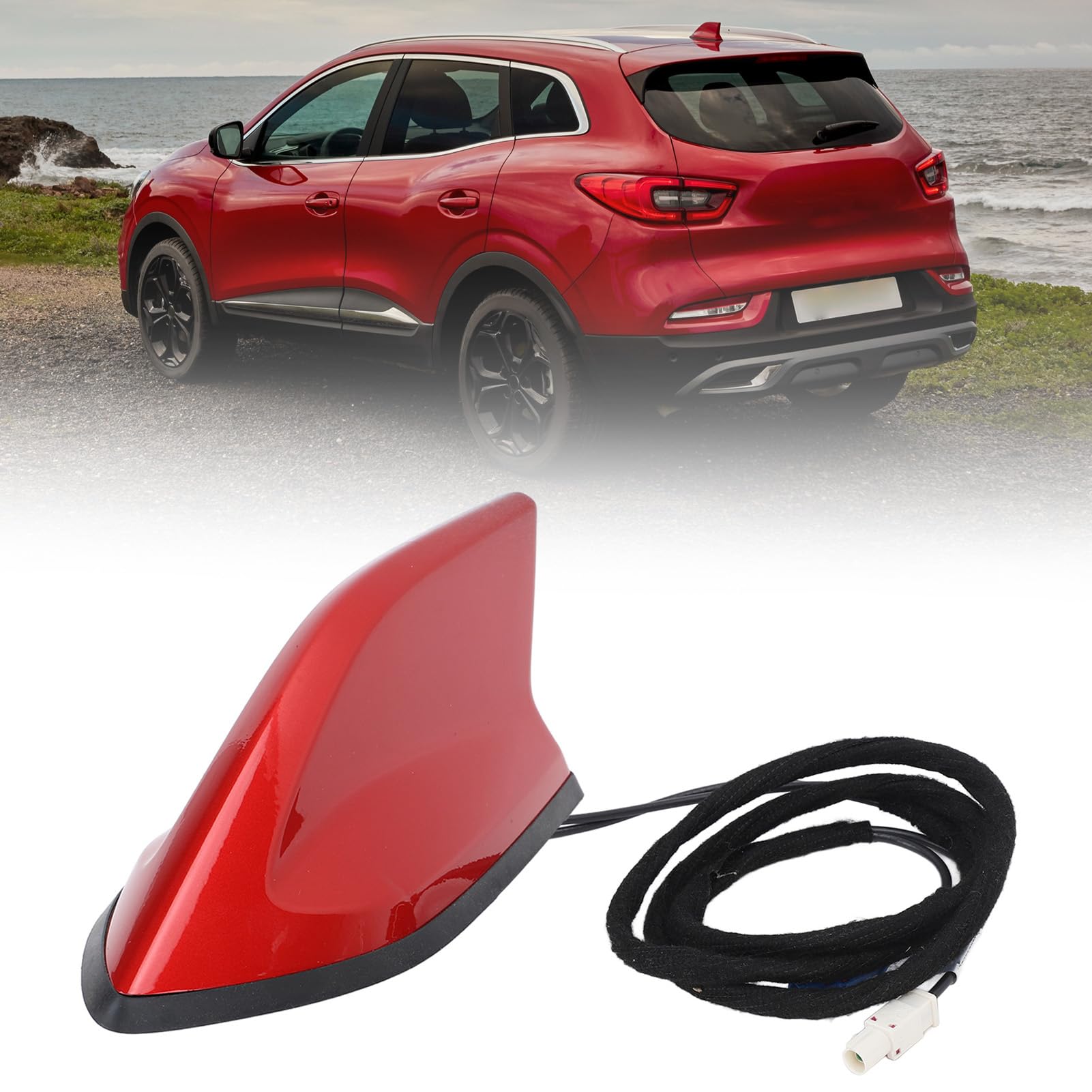 Antena Tipo Aleta de tiburón para Coches, Antena de Techo de Alto Rendimiento Tipo Aleta de tiburón 282069033, Accesorios para Antena de Radio de Techo, Repuesto para Kadjar HLA3 HLA6 HLNC HLMR