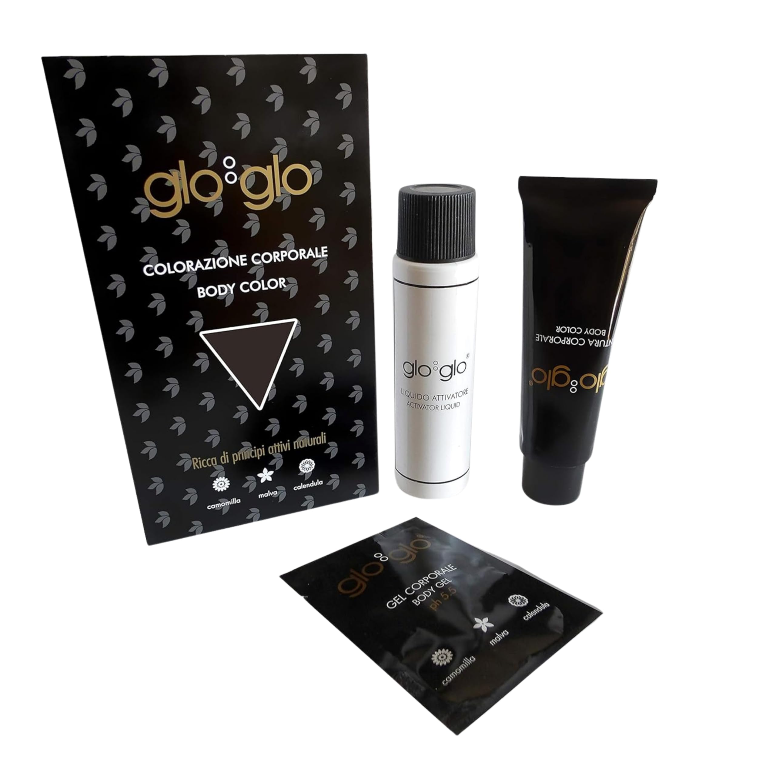 Tinte castaño oscuro Glo Glo para cejas y vello corporal sin amoníaco 8
