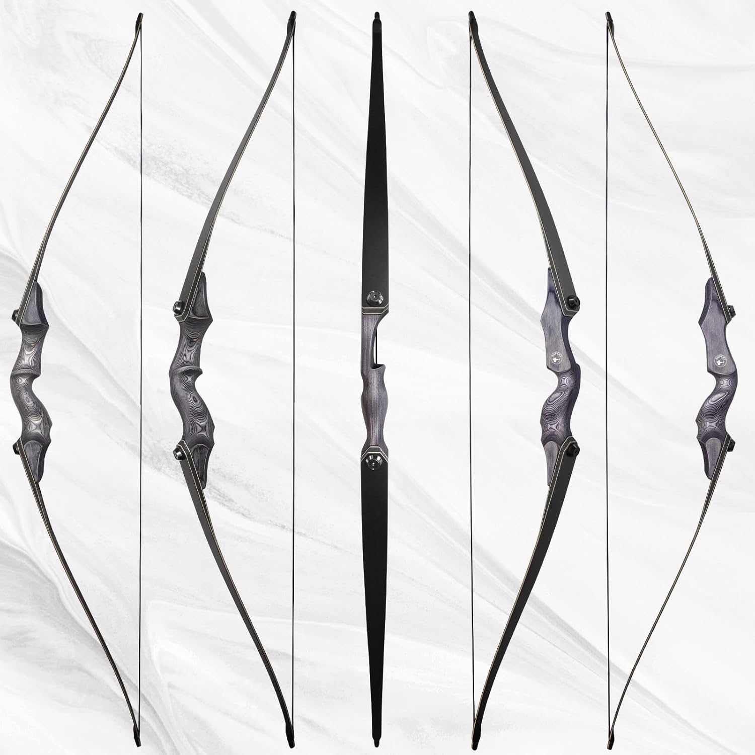 oubert 60 Inch Long Bows 20-60 Lbs Takedown Longbow with Stringer Tool Right Hand Bow and Arrow Set for Archery Hunting Shooting Practice