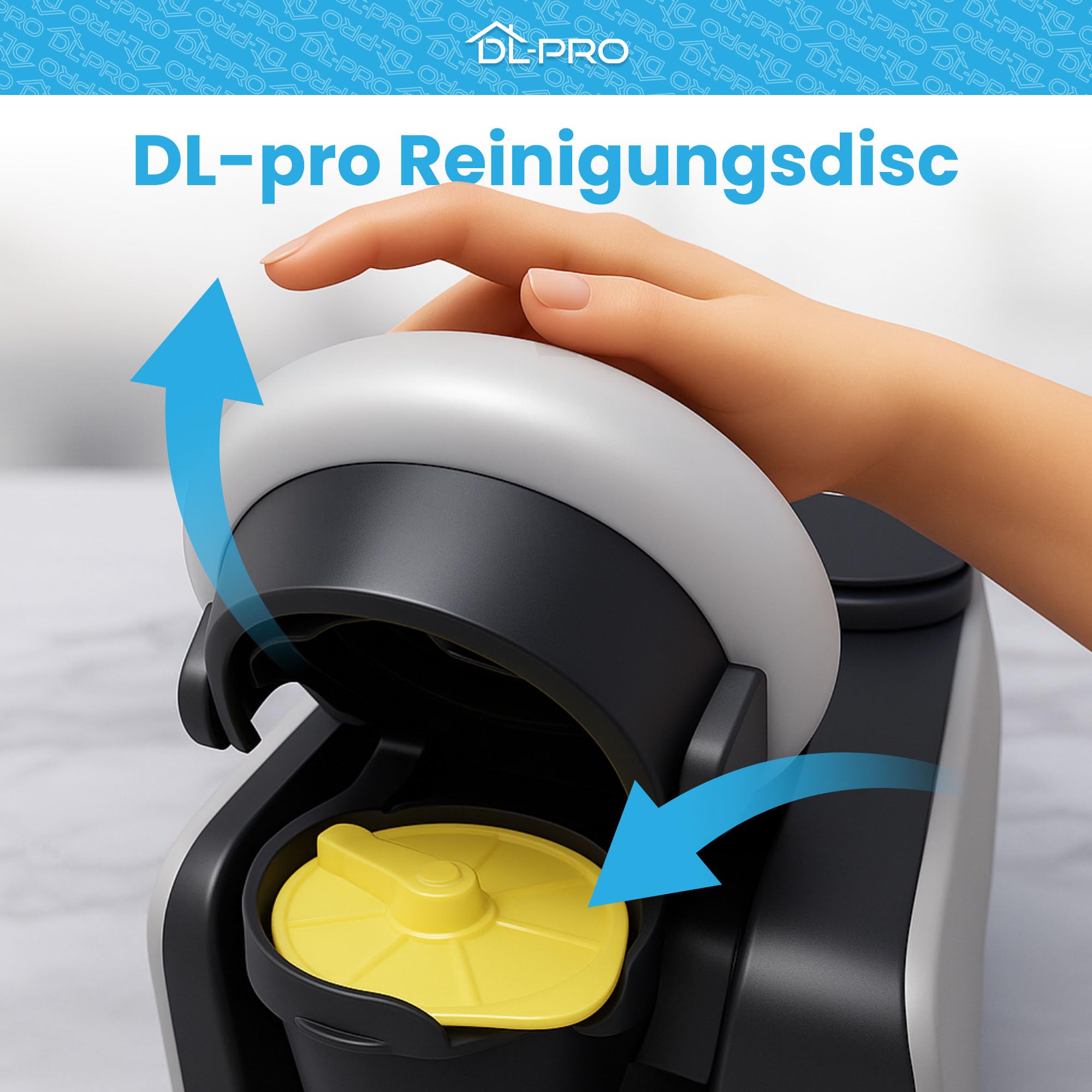 DL-pro Disque de nettoyage T-Disc jaune pour Bosch Siemens 17001490 00576836 compatible avec Tassimo la machine à café à capsules pour le nettoyage et le détartrage automatique