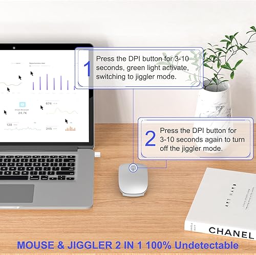 Miniatura 4 de Ratón inalámbrico Bluetooth para MacBook Air Mac Pro iPad Laptop Computadora Pad Óptico Recargable Delgado Silencioso Modo Dual (2.4G USB-CUSB-A y