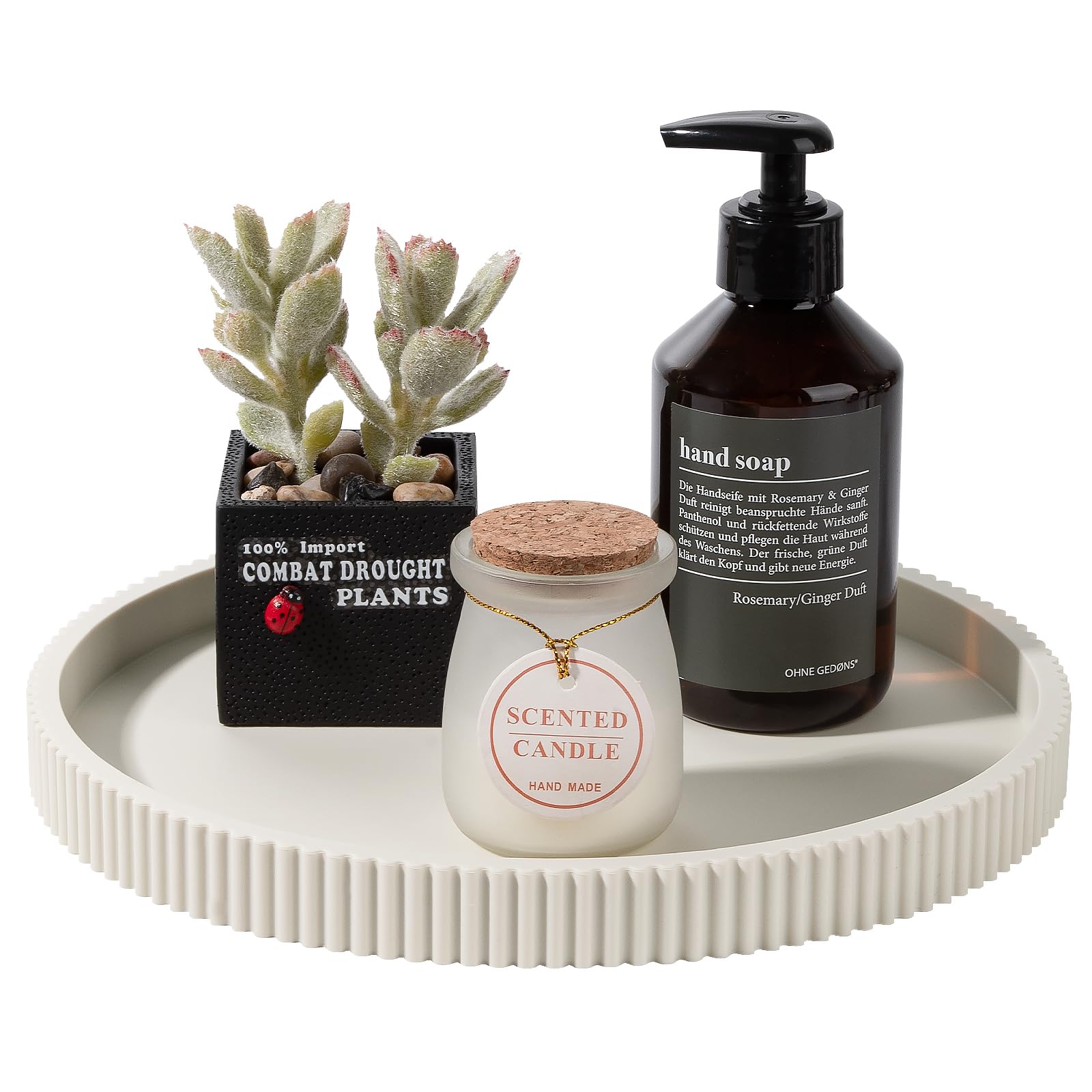 Silicone Bathroom Tray - Black Perfume Organizer -17