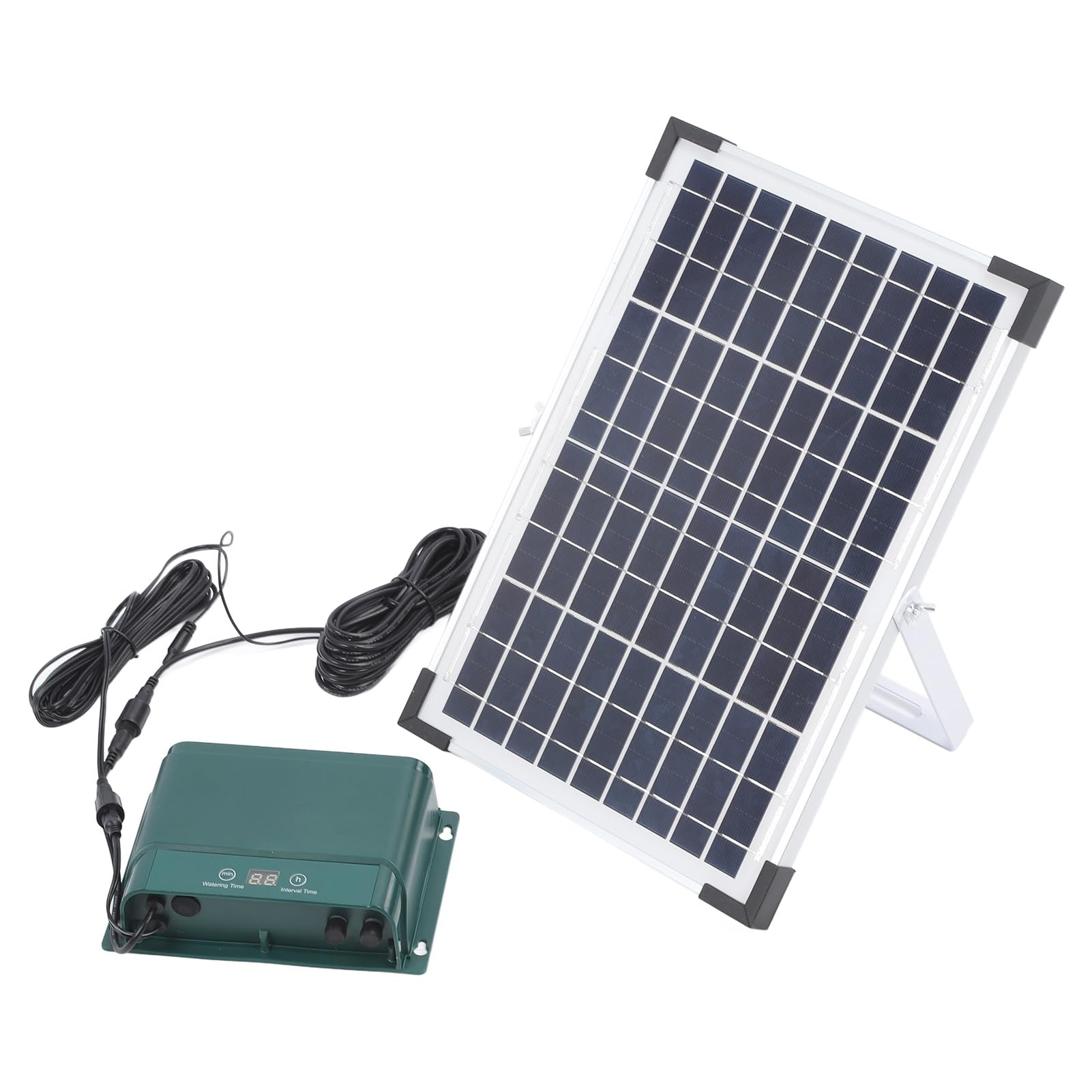 Kit di Irrigazione Solare Automatica a Goccia, di Irrigazione Efficiente per Giardini Interni Ed Esterni, Silicio Policristallino Durevole 18V 10W, Kit Completo