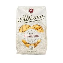 La Molisana, Rigacuore n. 1000, Pasta da Solo Grano Italiano – Trafilata al Bronzo, Ruvida e Tenace con Eccellente Tenuta in Cottura – Confezione da 500 g