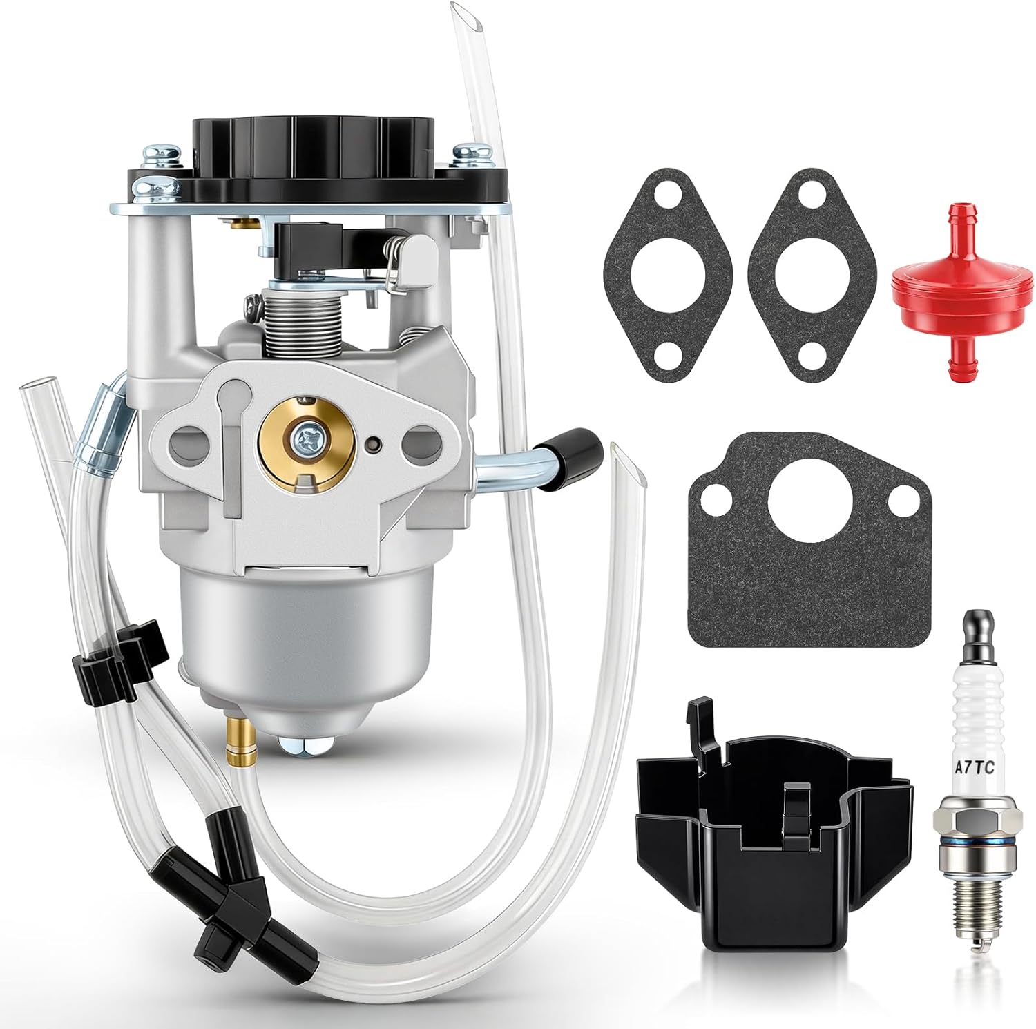 62523 Carburetor Compatible with Harbor Freight Predator 2000 Watts Inverter Generator, Containing Fuel Filter, Spark Plug, Gasket, and Cover Accessories