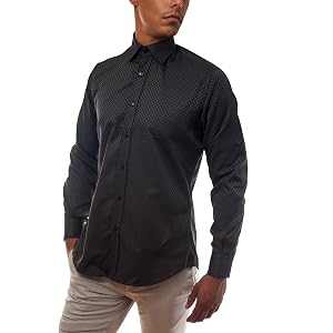 FourFront Fade 2 Black Mens Dress Shirt