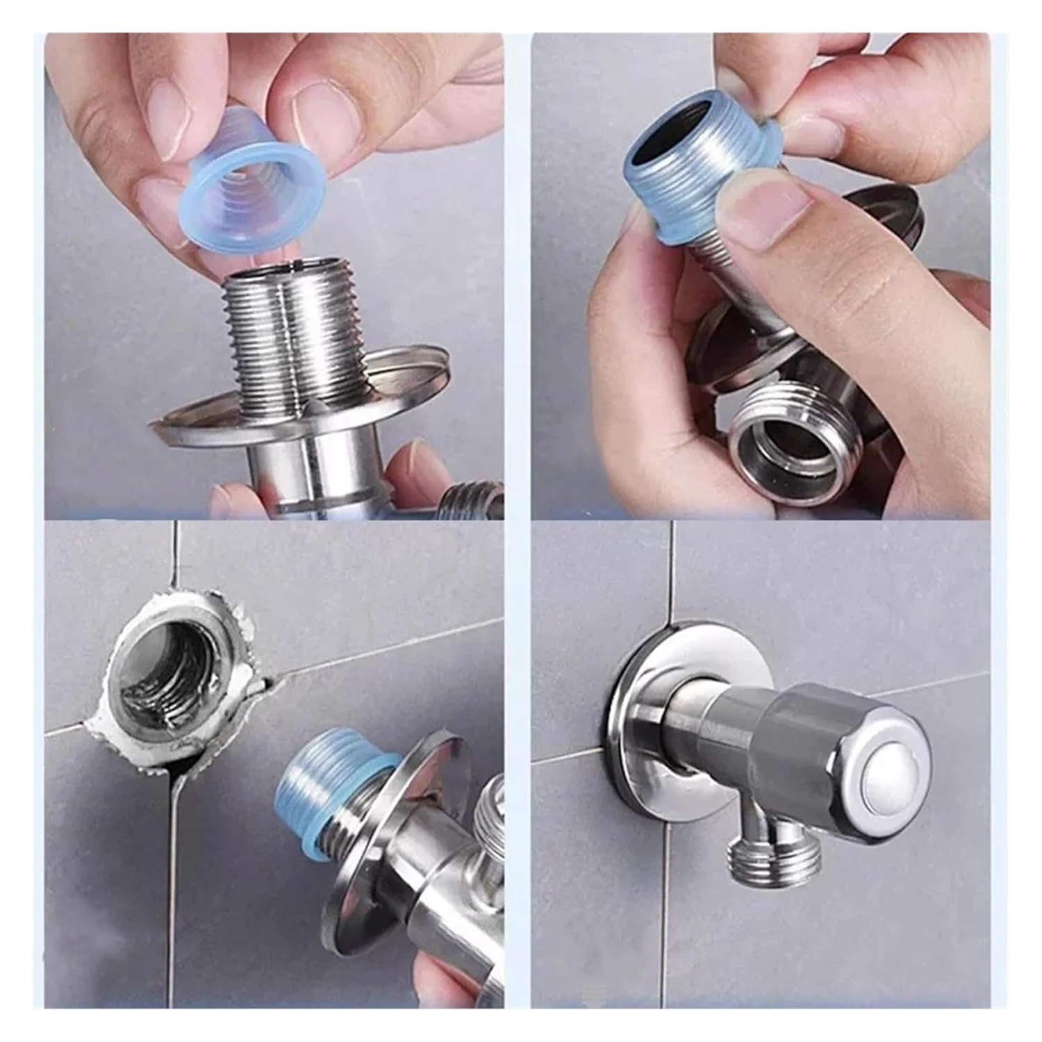 5~100 Pcs Silicone Faucet Leak-Proof Sealing Gasket Valve Threaded Pipe Hose Washer Seamless Seal O Ring for Plumbing Plug(Mixed Colors,50PCS_25*13MM)