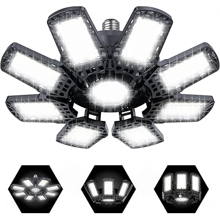PLAFONNIER 200W Eclairage LED Garage,20000LM 6500K Lampe d'atelier