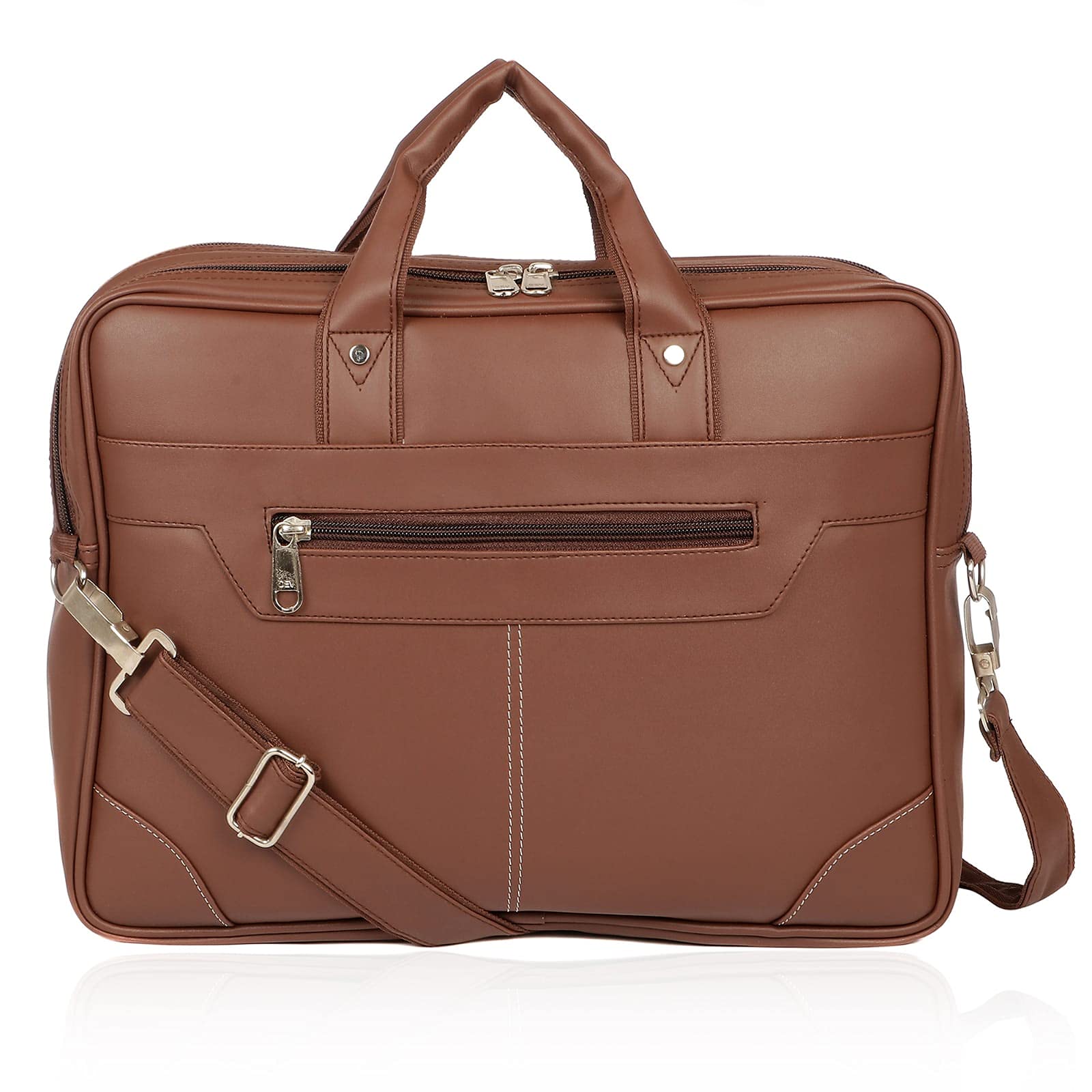 SPOTIC PU Synthetic Leather Casual Travel Office Laptop Crossbody Shoulder Messenger Bag For Men