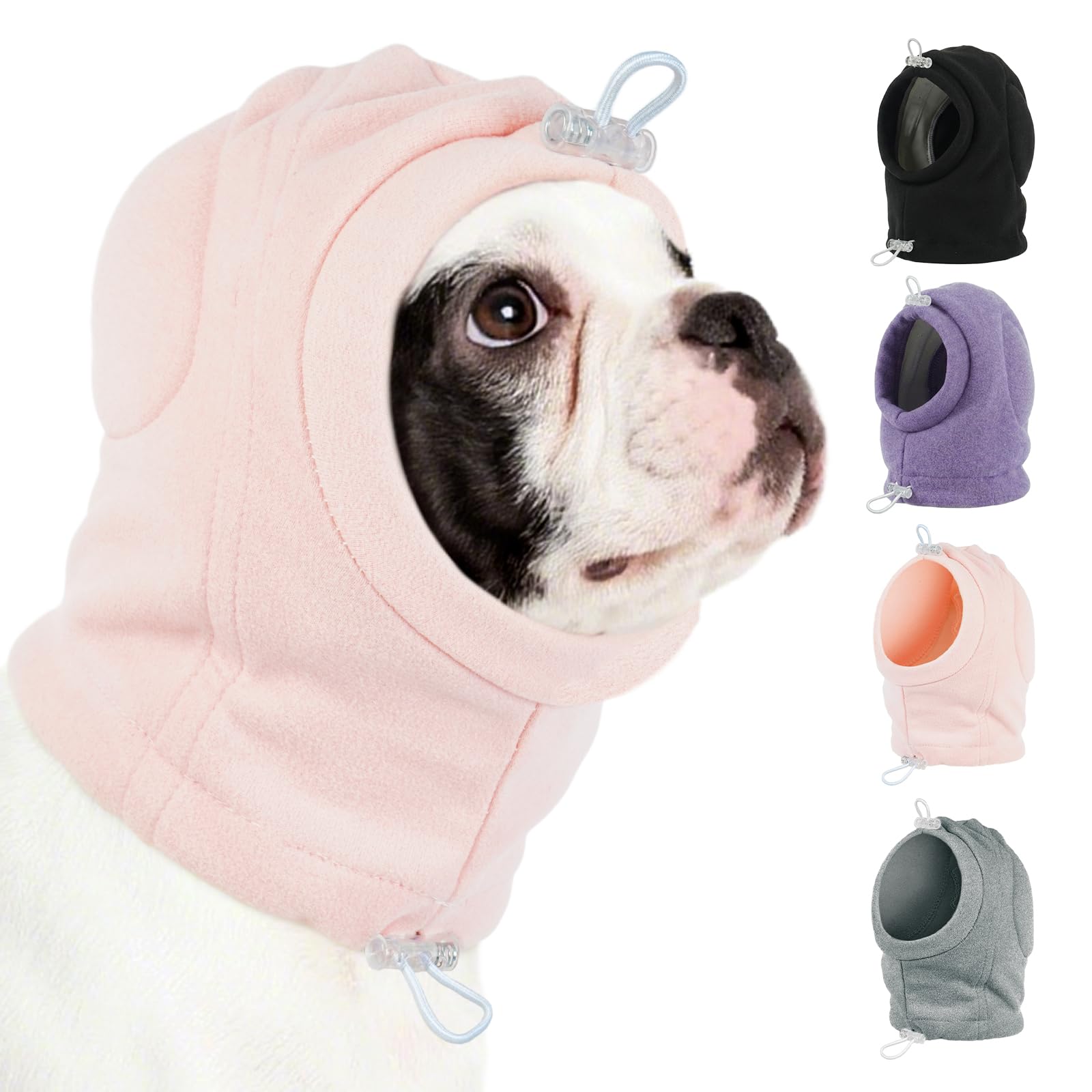 MIGOHI Medium Dog Anxiety Ear Hoodie Muffs,L,Pink