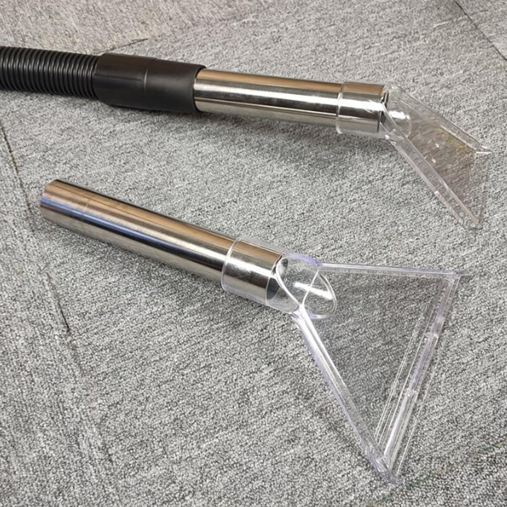 Cabezal giratorio para aspiradora de 38 mm, boquilla de suelo transparente con tubo de acero de 1.5 pulgadas para limpieza de alfombras, tapicería, colchones