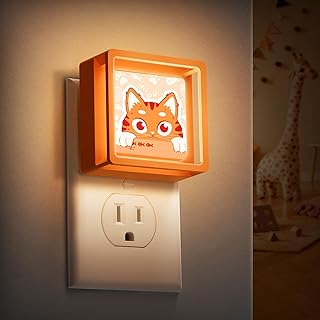 Cute Cat Night Light Plug in [2 Pack], Night Light for Kids with Dusk to Dawn Sensor, Dimmable Nightlight for Bathroom, LED Night Light for Cute Kawaii Room Decor, Nursery Baby Night Light Gifts