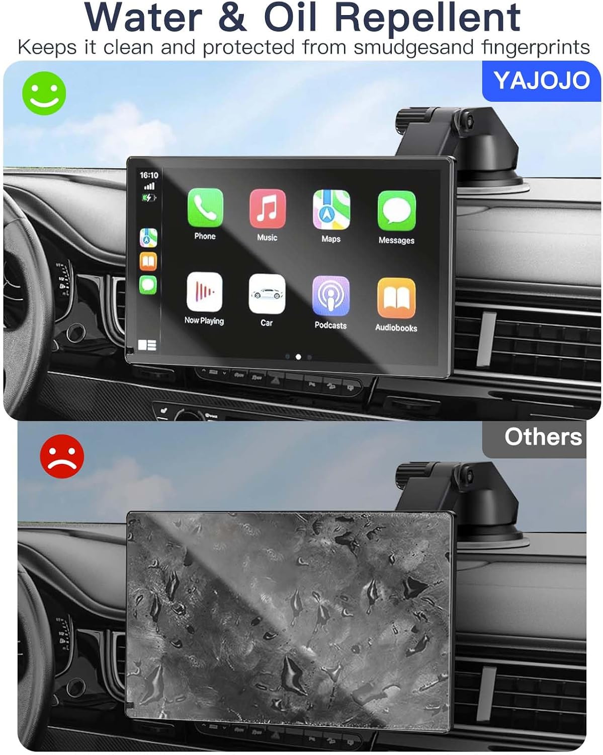 2-Pack Screen Protector for HAUXIY Q9S Wireless Carplay Screen,9 inch Soft PET Film for HAUXIY Portable Apple Carplay & Android Auto Car Stereo, Anti-Scratch, Anti-Fingerprint, HD Clear Film