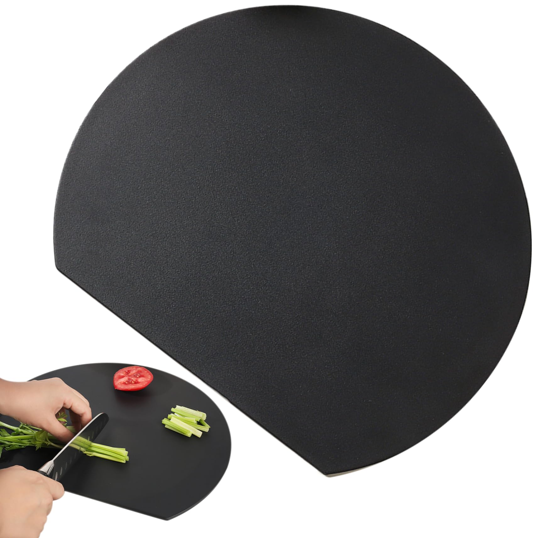 Tabla de cortar de poliuretano negra de doble cara para picar de forma limpia