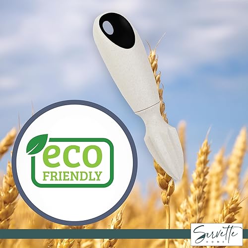 Miniatura 4 de Servette Home Escariador cítrico de paja de trigo, 6.5 pulgadas, respetuoso del medio ambiente, para limones, limas, naranjas, pomelo