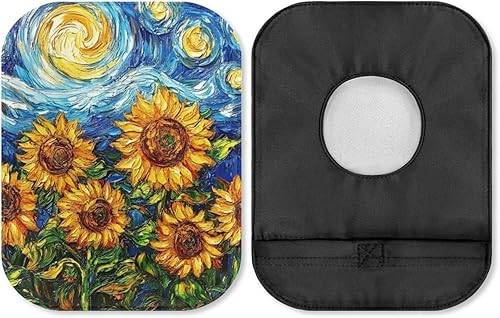 Miniatura 41 de Funda para bolsa de ostomía, cubierta de bolsa de urostomía, bolsas de colostomía, suministros Gato negro floral