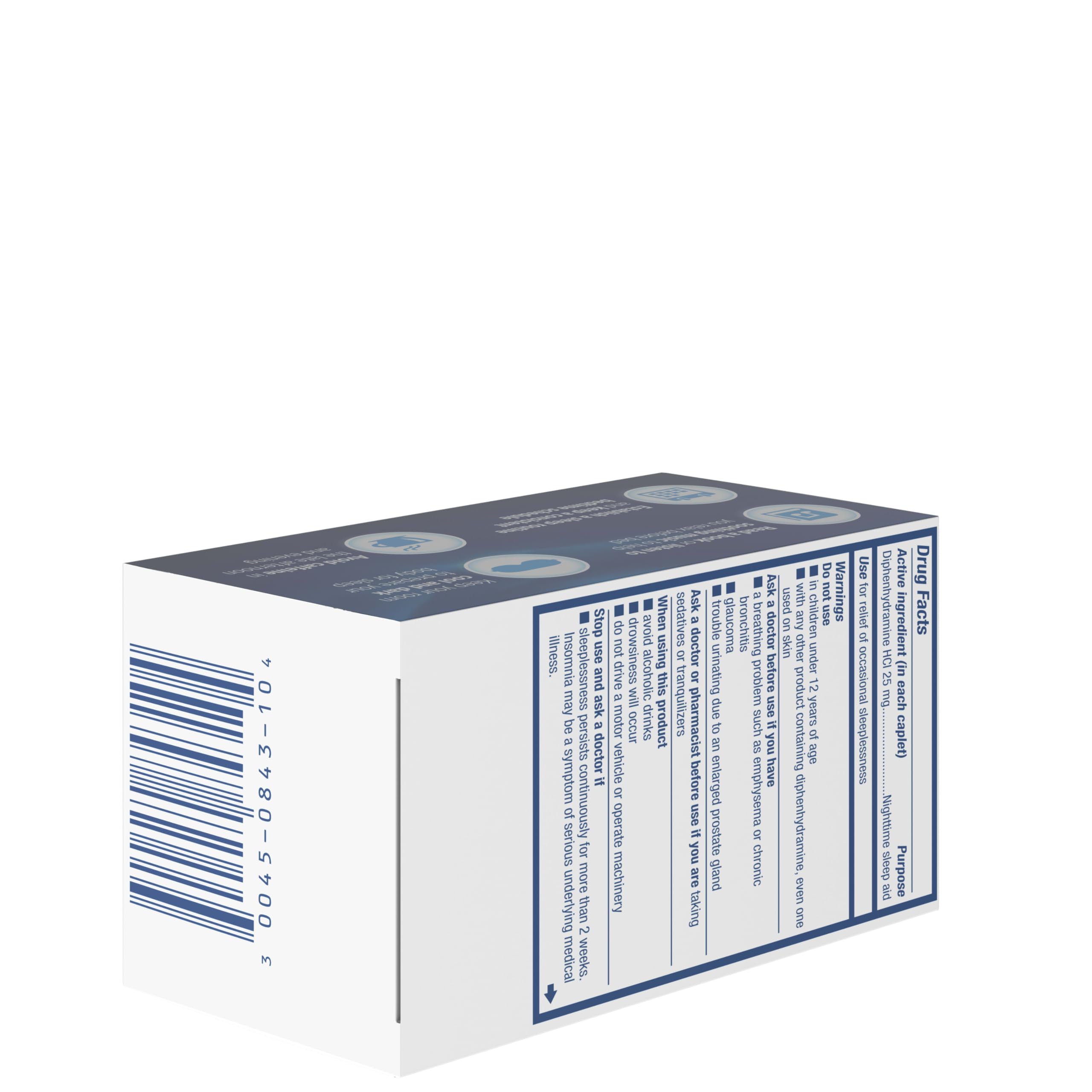 Tylenol Simply Sleep Caplets, 25 mg Diphenhydramine HCl, 100 Count — Amazon image 7
