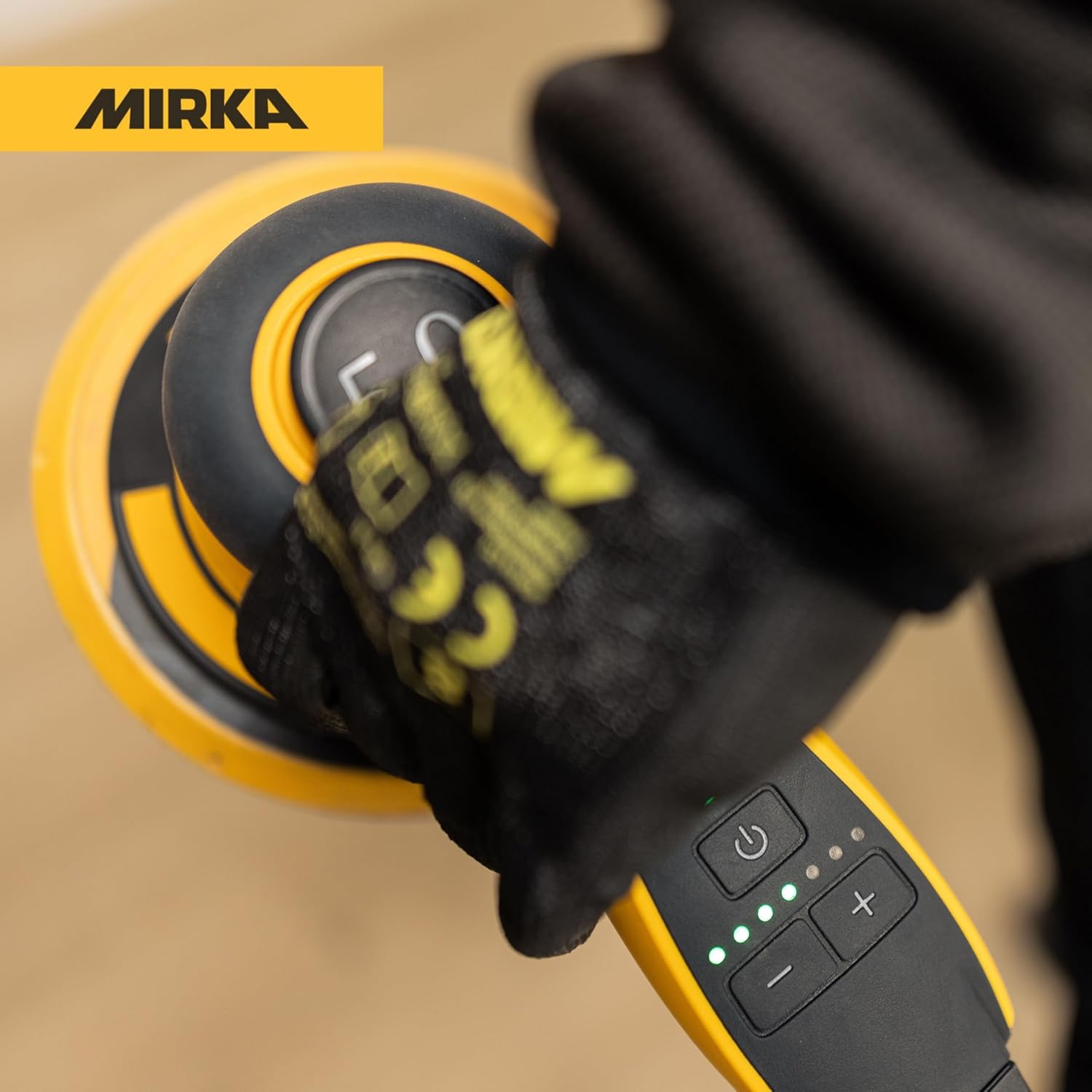 Mirka DEROS II 550 Dust-Free Sander, 5 Inch Hook & Loop - 5.0mm Orbit Random Orbital Sander – 110V Electric Power Tool for Woodworking, Drywall, Automotive Car & Wood Sanding