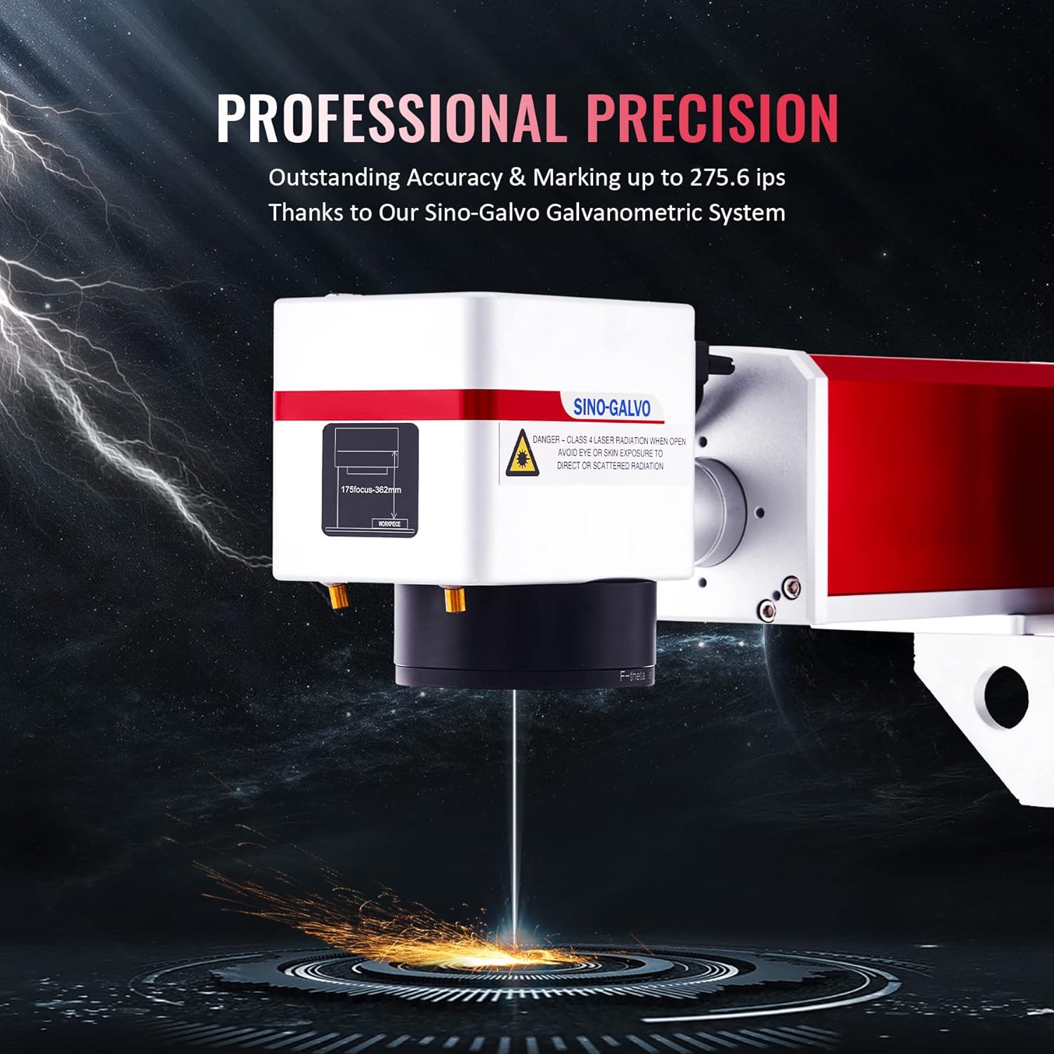 OMTech 30W Fiber Laser Marking Machine, LightBurn Compatible MOPA Laser Engraver with Red Dot Guide for Metal Color Marking, 7x7 Solid State Laser Etching Machine for Aluminum Steel Gold Jewelry More