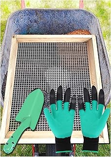 Soil Sifter, Dirt Sifter for Gardening, Compost Sifter, Garden Sieve, Light Wood Sifter for Rocks, Screen Sifter Top Soil/Peat Moss/Worm/Leaves/Loam Soil/Sand,Great Garden Tool for Plants & Vegetables