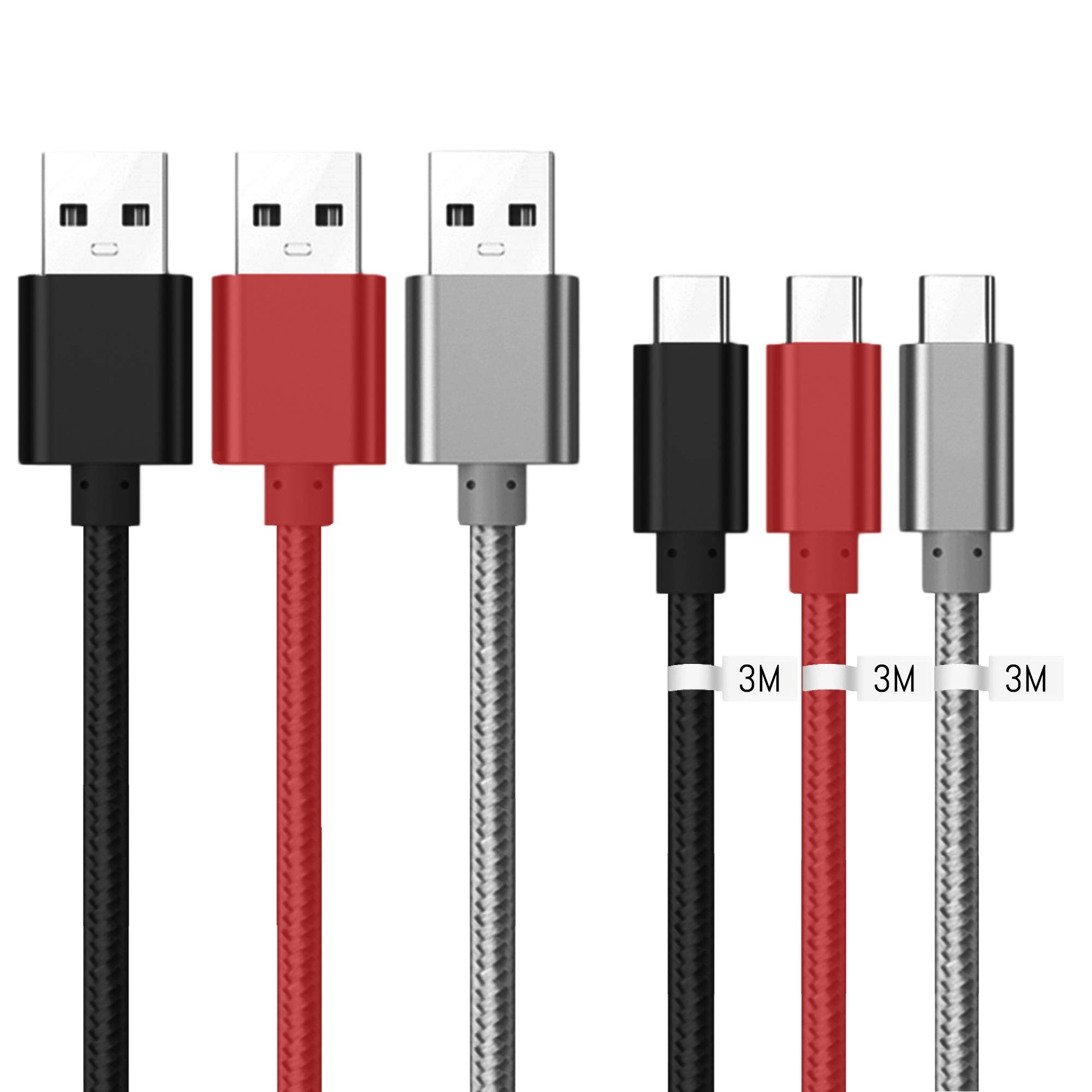 Kit Me Out Usb Type C 3 1 Amp Usb C Fast Charge Nylon Braided Cable Black