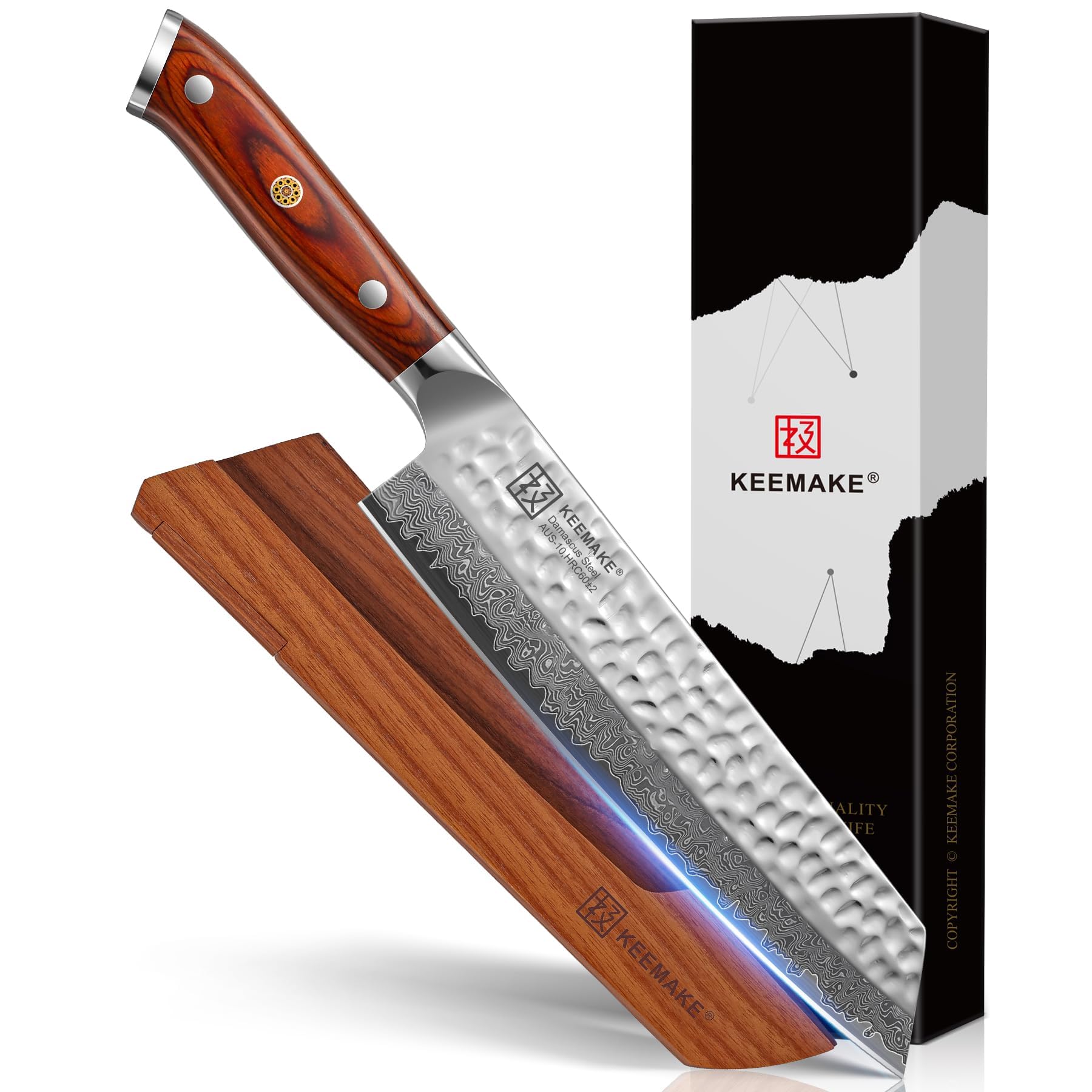 KEEMAKE 8 Inch Damascus Chef Knife