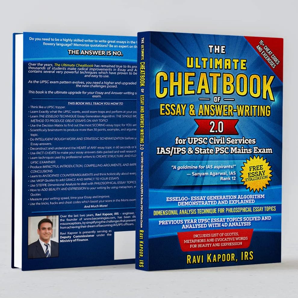 Image of TESTBOOK The Ultimate Cheatbook 2.0 for UPSC Civil Service | Prelims & Mains Exam Preparation | IAS, IPS, IES, CSE, CAPF, UPSC & State PSC | Essay & Answer Writing book | by IRS Ravi Kapoor