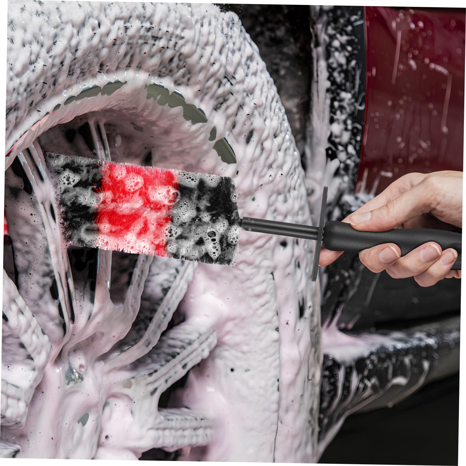 iplusmile 3stücke Car Wheel Cleaning Brush Biegsame Felgenbürste Für Intensive Reinigung Von Alufelgen Und Reifen Ergonomischer Griff Und Langer Stiel Für Müheloses Arbeiten