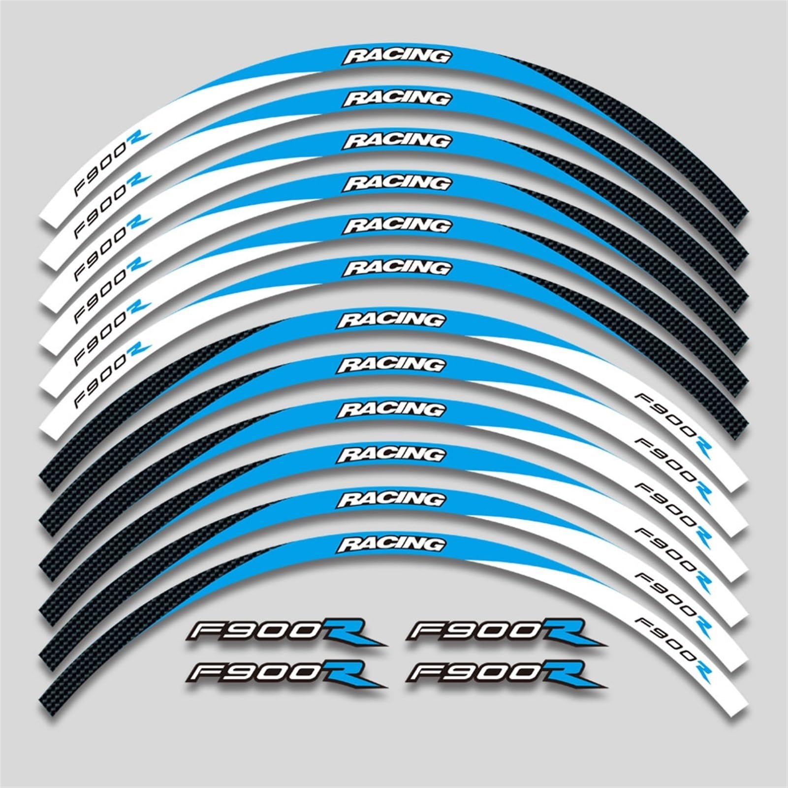 Motorcycle Wheel Front Rear Rim Reflective Sticker Decal Tire Decorative Kit Set for BMW F900R F900 R F900r Decorative(Color9)