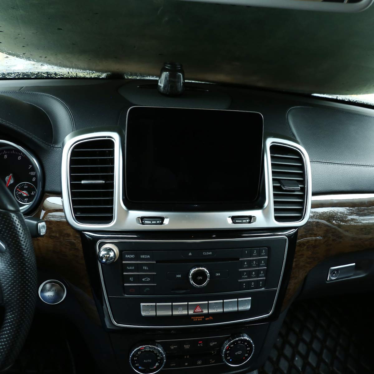 samochód ABS matowy centralny sterowany wylotem powietrza dekoracyjna rama wykończenia do Benz GLS GLE klasy akcesoria samochodowe