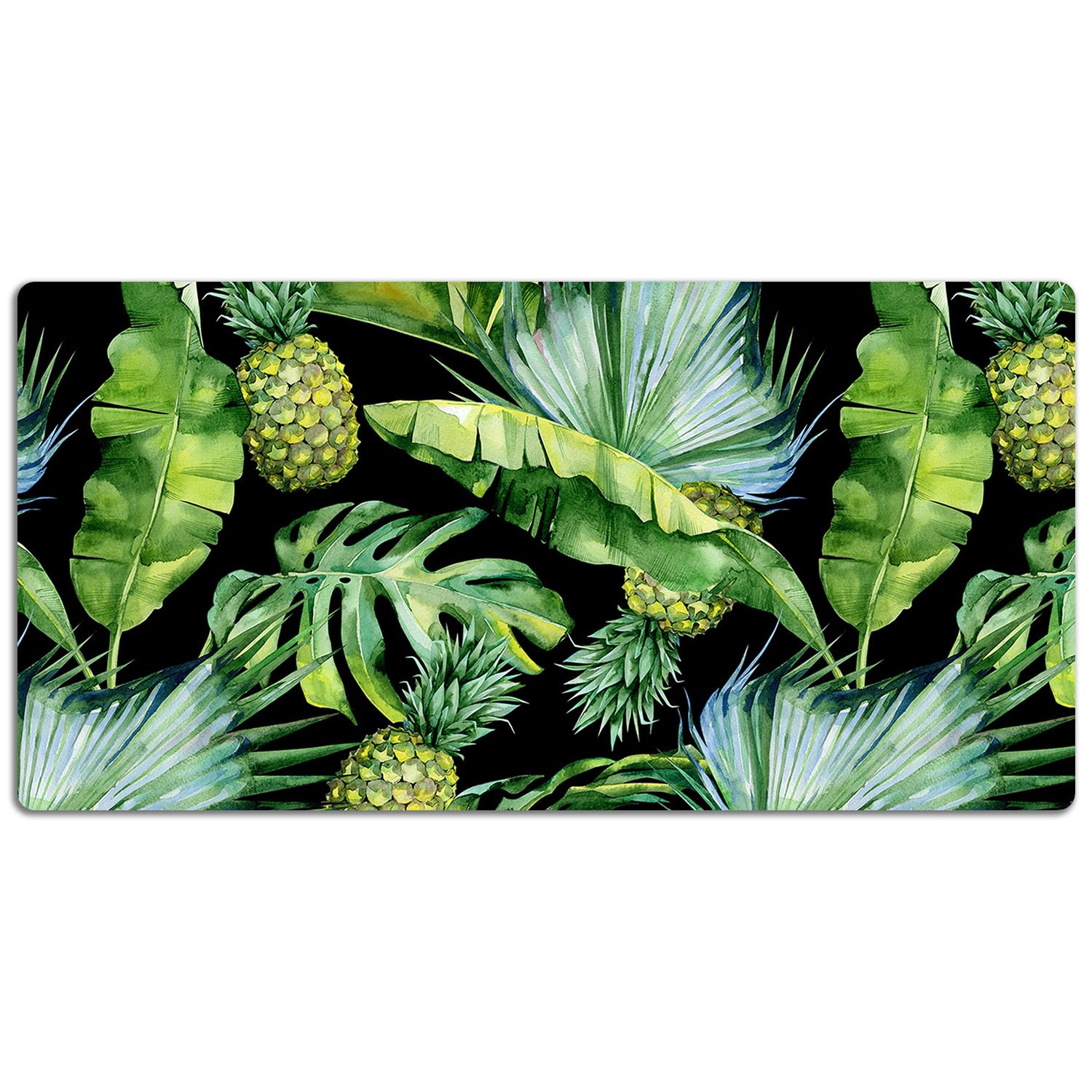 Sottomano da Scrivania 120x60 cm in Vinile PVC Protezione e Decorazione Facile da Pulire Superficie Protettiva per Ufficio e Casa Antiscivolo Impermeabile - Ananas