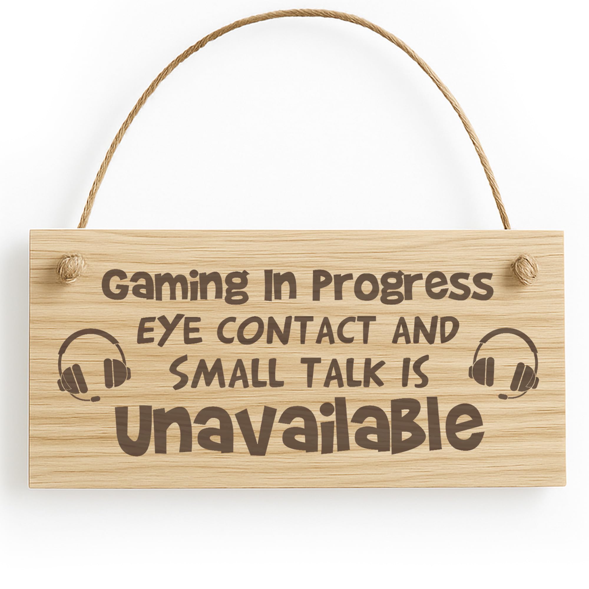 Red Ocean Gaming Bedroom Sign Hanging Wood Plaque Gamer Gift Birthday Son Brother Dad Gift For Men