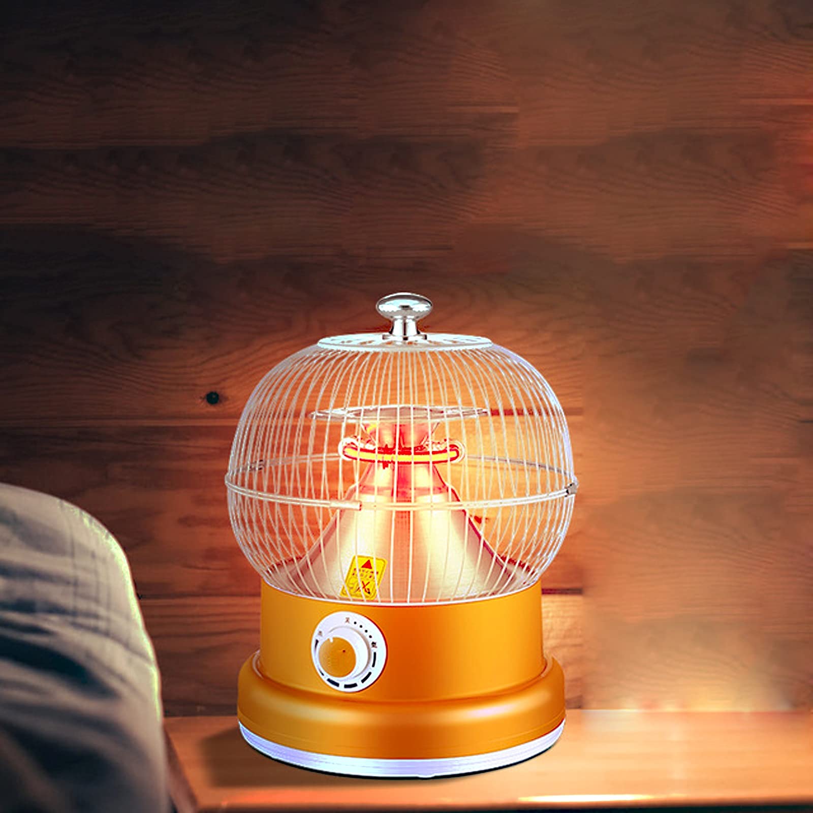 BcofoSmall Heater，Heater Fan，1000W Personal Ceramic Space Heater，Two levels of power adjustable, 360° rotation, portable and safe, suitable for home office (Color : Orange)