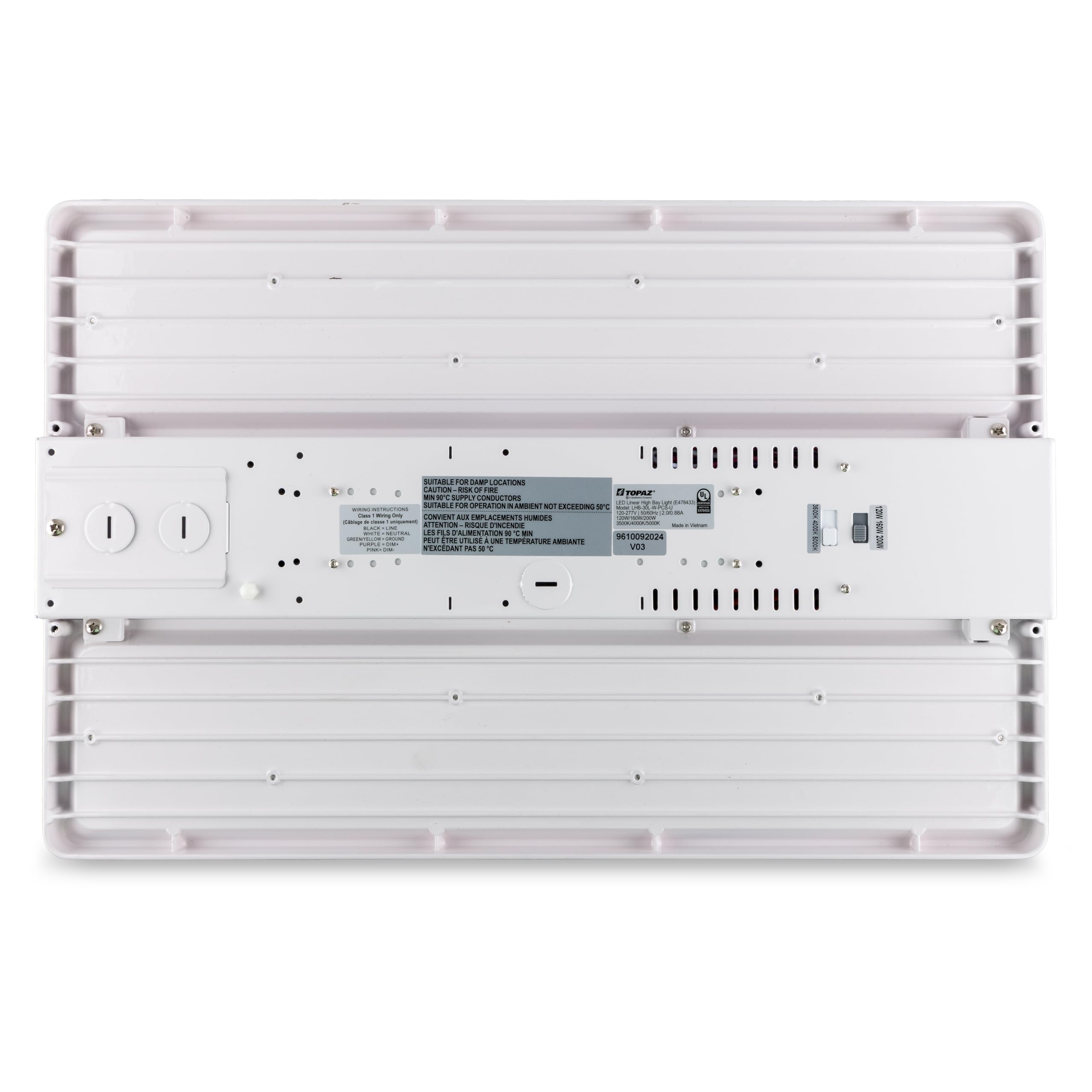 Topaz LHB-30L-W-PCS-U LED Linear High Bay Light 18 Inch - White