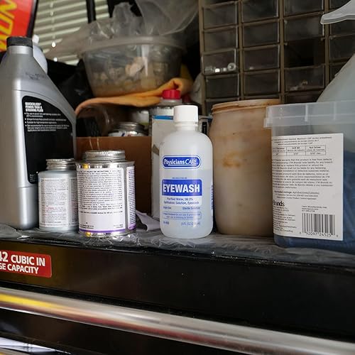 Vista 5 de PhysiciansCare Solución de lavado de ojos, solución tamponada isotónica estéril para enjuagar e irrigar los ojos, botella de 8 onzas