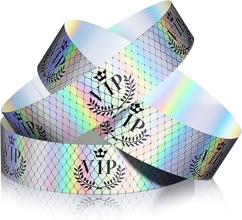 Miniatura 8 de 500 pulseras de papel VIP de plástico, impermeables, para identificación de fiestas, para eventos, parques de atracciones, club, conciertos, ferias,