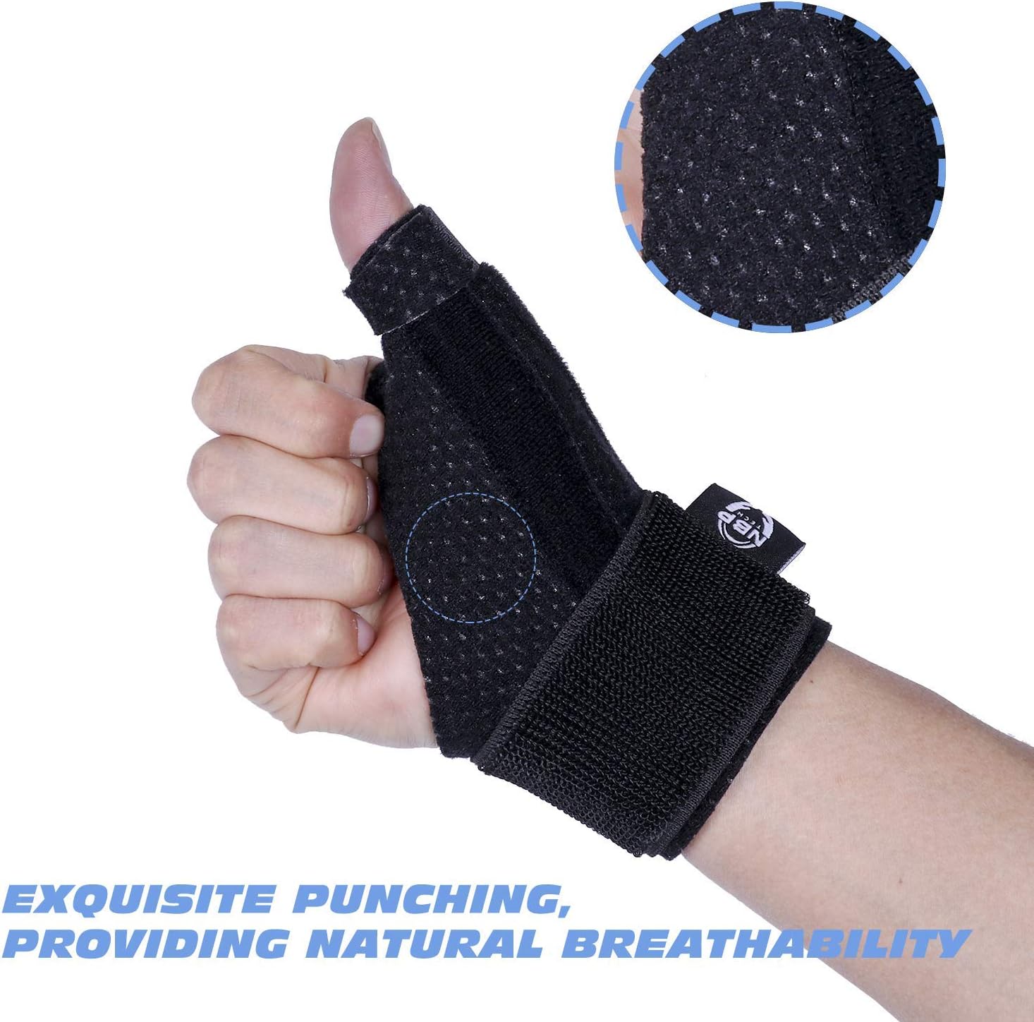 Dr.Welland Reversible Thumb & Wrist Stabilizer splint for BlackBerry Thumb, Trigger Finger, Pain Relief, Arthritis, Tendonitis, Sprained and Carpal Tunnel Supporting, Lightweight and Breathable S/M