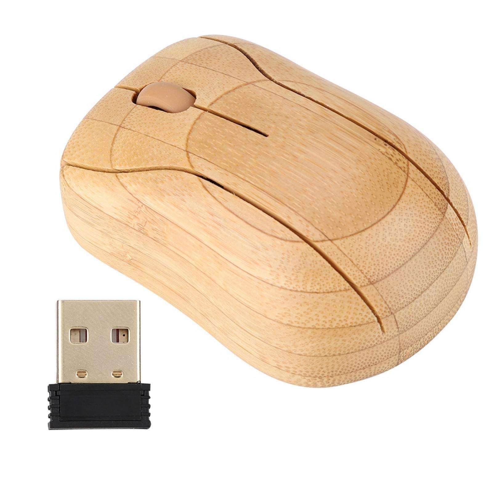 Mysz bezprzewodowa, modne myszy z naturalnego drewna z drewna 2,4 GHz Bambusowa bezprzewodowa mysz optyczna PC Laptop Drewniane drewno do notebooków, komputerów PC, laptopów, komputerów