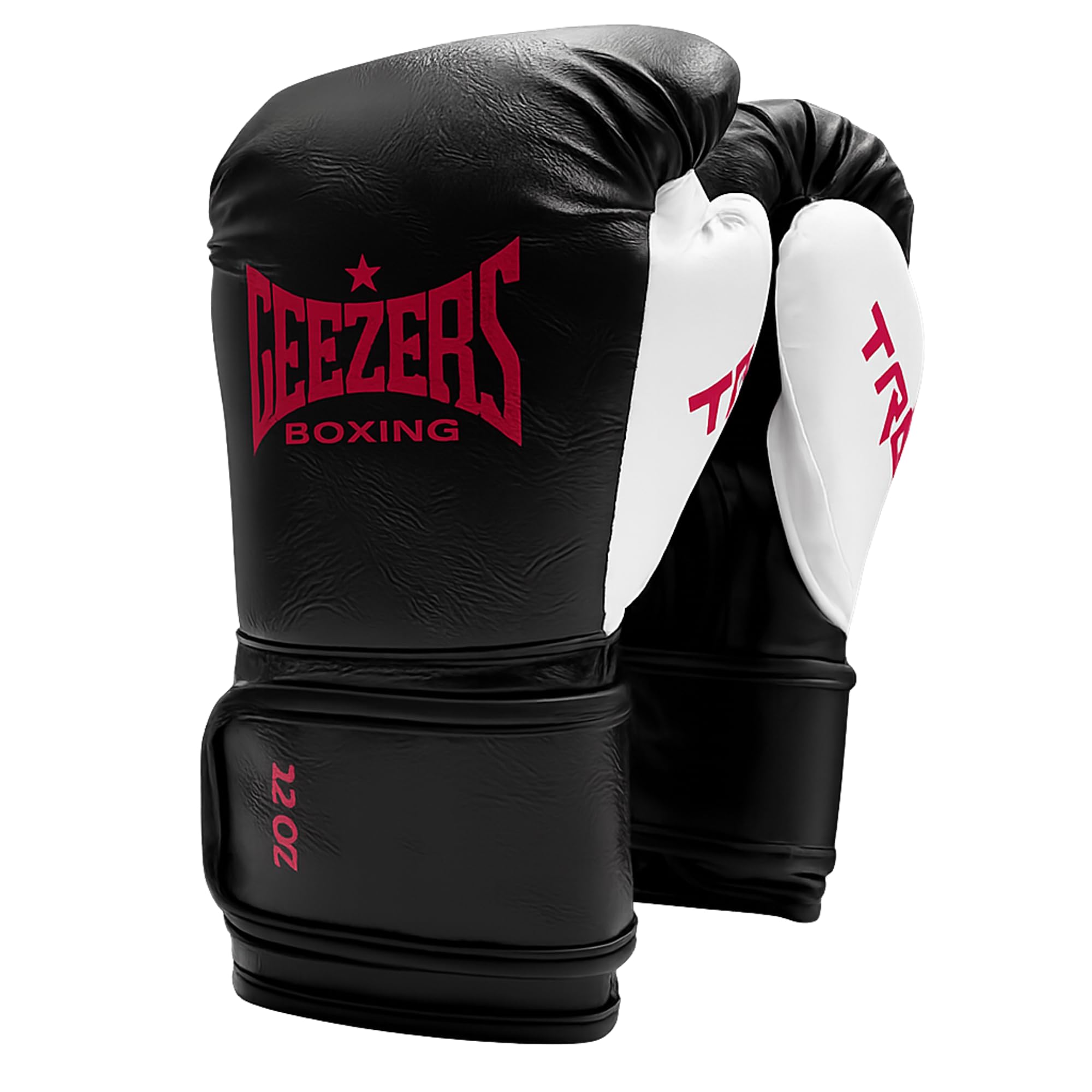Geezers Boxing TRG Training Glove, Hook and Loop, Ideal for men, women and Juniors, Sparring, punching bag and focus mitts workout (Black, 16oz)