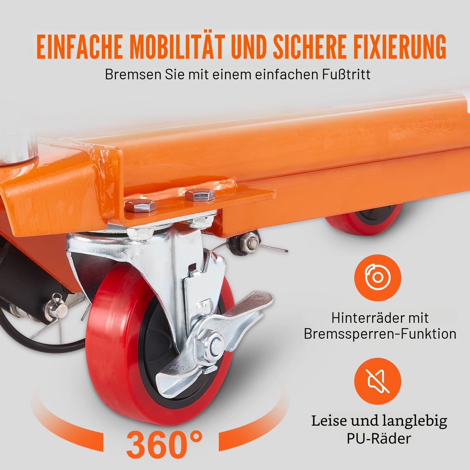 VEVOR Scherenhubtisch hydraulisch 230 kg Tragfähigkeit Hubtischwagen 220–720 mm Hubbereich Hubtisch Werkstatt 700 x 450 mm Plattform Scherenhubwagen Einzelschere für Fabriken Lagerhäuser Supermärkte