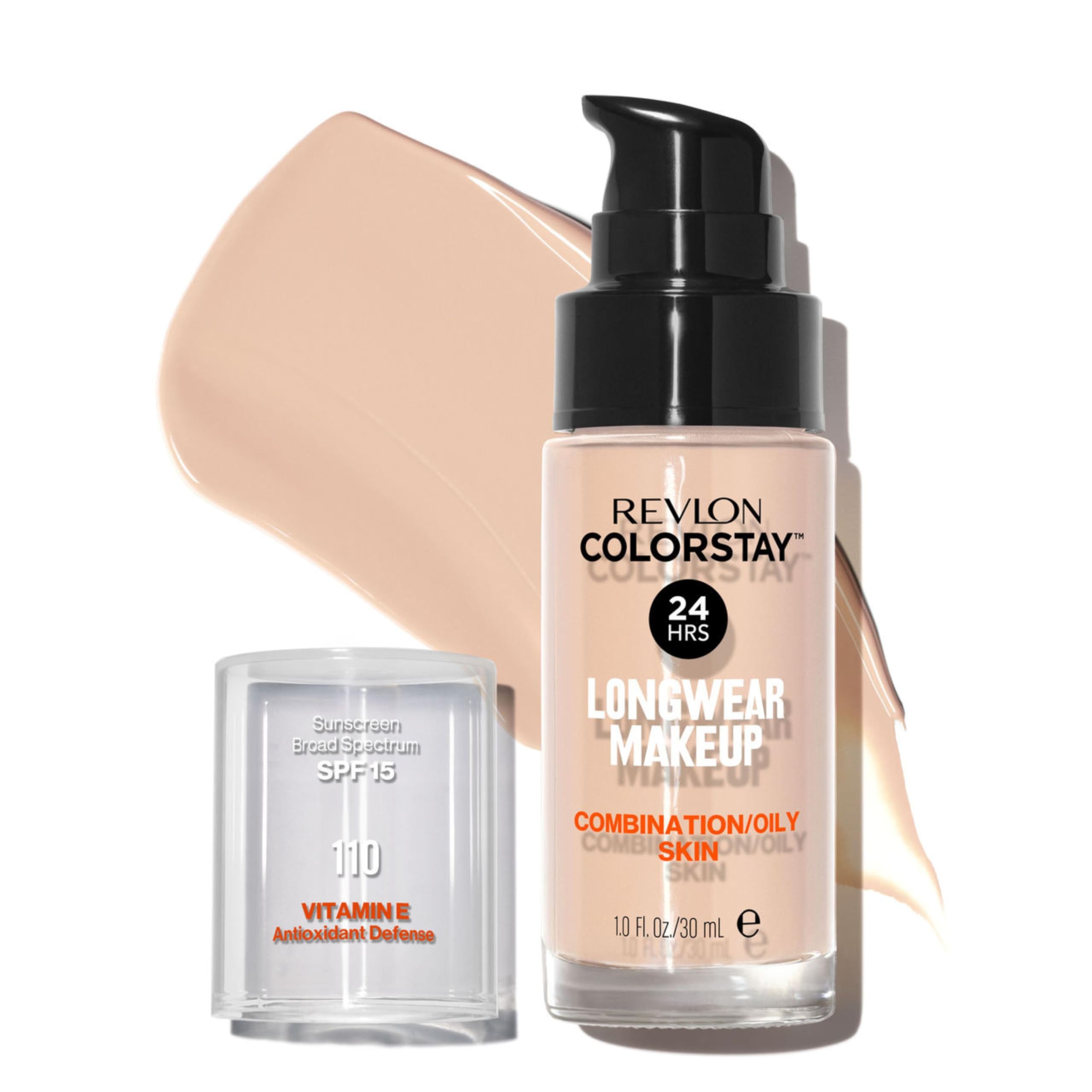 Revlon ColorStay Longwear Makeup for Combination/Oily Skin, SPF 15, 110 Ivory, 30 ml