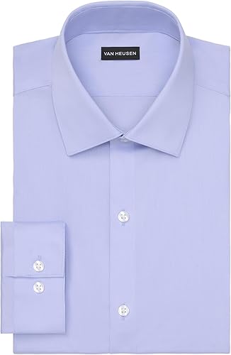 Vista 3 de Van Heusen Camisa de vestir para hombre, cuello flexible elástico, sin arrugas, ajuste alto (grande y alto)