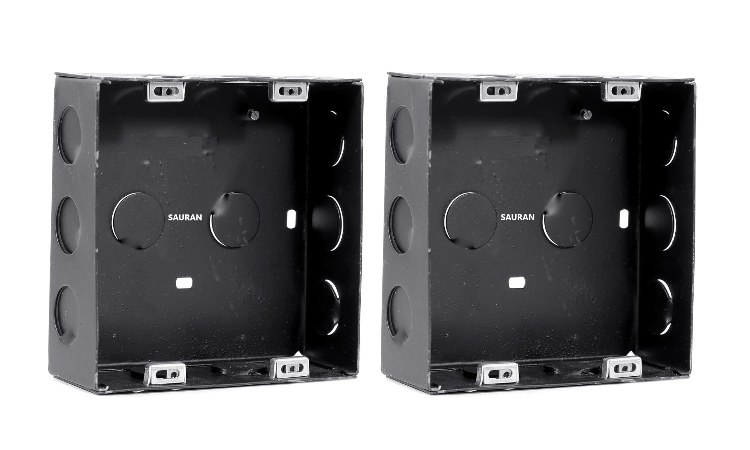 SAURAN Electrical 8-Module SQ Modular Junction Metal Box 5inchX5inch Black (2)-image-25