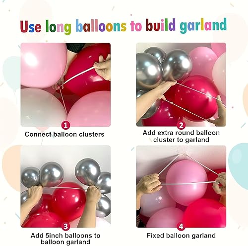 Miniatura 4 de FOTIOMRG 100 globos blancos de 260 globos largos para guirnalda de globos, globos mágicos delgados de látex para decoraciones de fiesta de cumpleaños