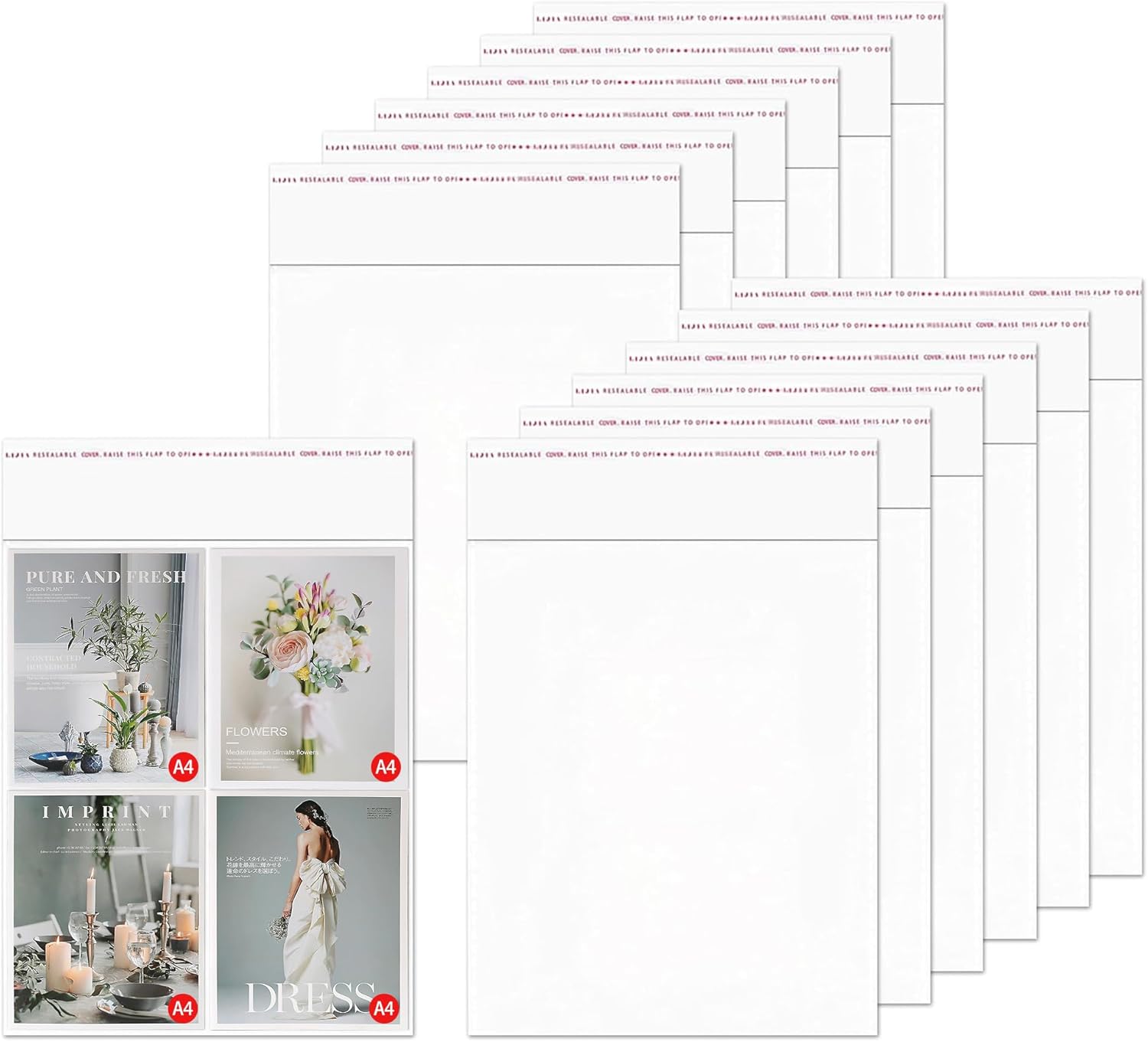 18x24 Clear Cellophane Bags 100pcs Large Self Sealing Cello Bags Self Adhesive Plastic Bag for Packaging Apparel Clothes Toys Gifts Baskets Party Favors School Supplies Artwork