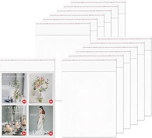 KnR Harmony Bolsas de celofán adhesivas resellables de 14 x 20 pulgadas, 100 bolsas de celofán autoadhesivas, bolsas de ropa transparentes para